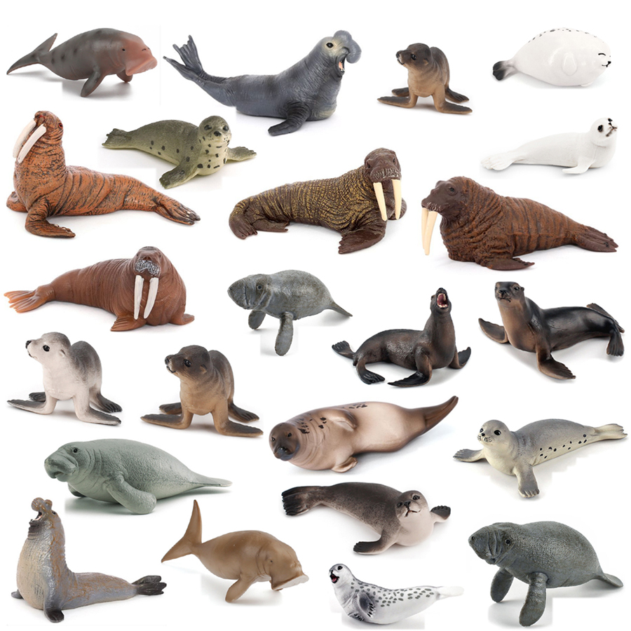 Kids Education Fun - Realistyczne figurki: Dugong, Manatee, Morski Łoś,